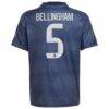 Jude Bellingham Real Madrid adidas Youth 2025/26 Away Replica Player Jersey - Blue - Detail View