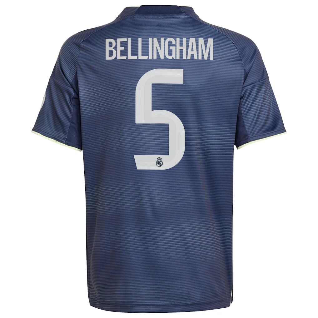Jude Bellingham Real Madrid adidas Youth 2025/26 Away Replica Player Jersey