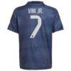 Vini Jr. Real Madrid adidas Youth 2025/26 Away Replica Player Jersey - Blue - Detail View