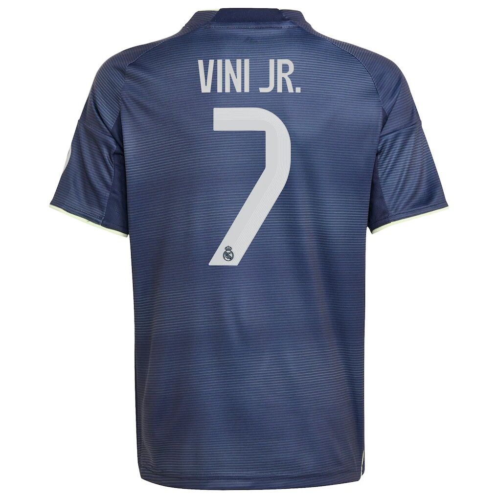 Vini Jr. Real Madrid adidas Youth 2025/26 Away Replica Player Jersey