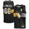 Mario Lemieux Pittsburgh Penguins Mitchell & Ness Youth Maxxed Out Fashion Basketball Jersey - Black - Front View