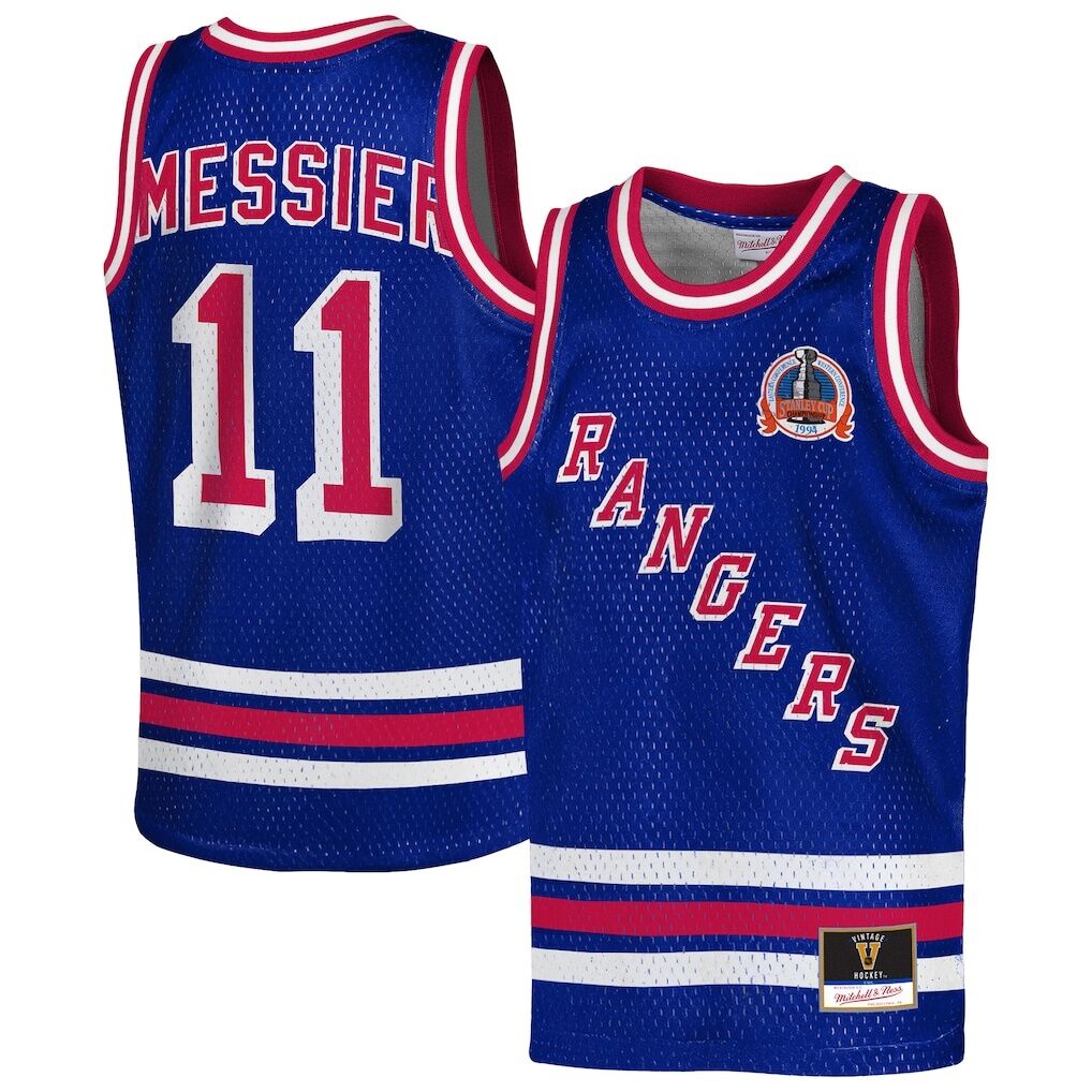 Mark Messier New York Rangers Mitchell & Ness Youth Maxxed Out Fashion Basketball Jersey