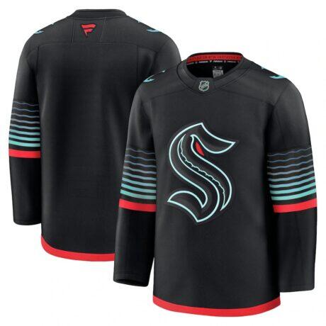 Seattle Kraken Fashion7 Alternate Premium Jersey - Black - Front View