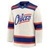Edmonton Oilers Fashion7 Alternate Premium Jersey - Light Beige - Side View