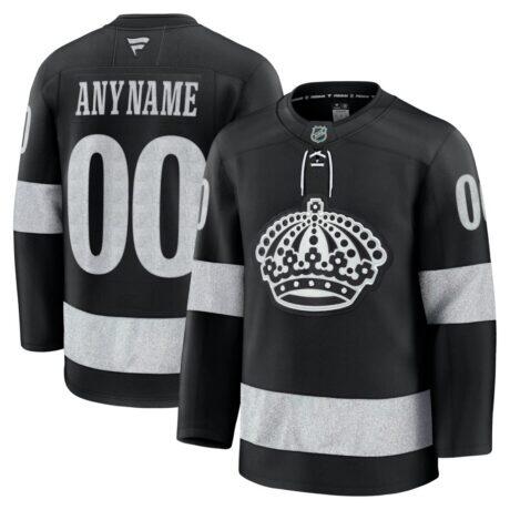 Los Angeles Kings Fashion7 Alternate Premium Custom Jersey - Black - Front View