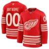 Detroit Red Wings Fashion7 Centennial Premium Custom Jersey - Red - Front View