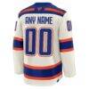 Edmonton Oilers Fashion7 Alternate Premium Custom Jersey - Light Beige - Detail View