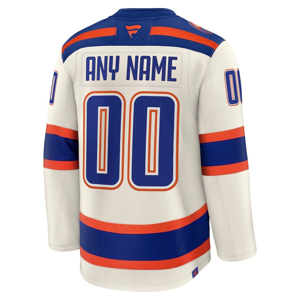 Edmonton Oilers Fashion7 Alternate Premium Custom Jersey - Light Beige