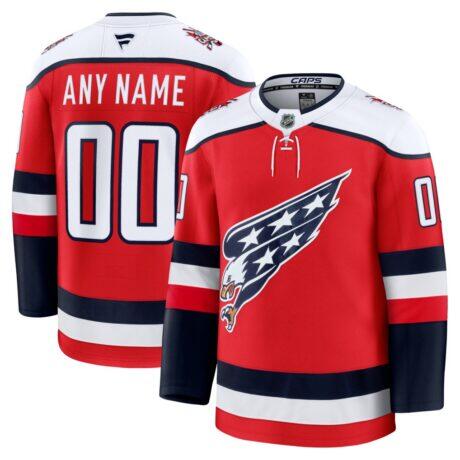 Washington Capitals Fashion7 Alternate Premium Custom Jersey - Red - Front View