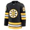 Boston Bruins Fashion7 Home Premium Custom Jersey - Black - Side View