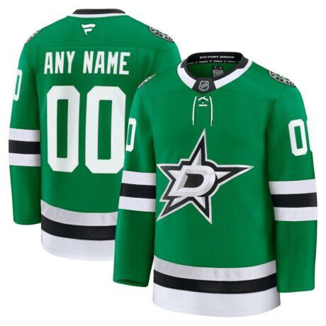 Dallas Stars Fashion7 Alternate Premium Custom Jersey - Kelly Green - Front View