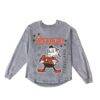 Cleveland Browns Gameday Couture Women's Starbound Oversized Snow Wash Long Sleeve T-Shirt - Gray - Front View