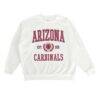 Arizona Cardinals Gameday Couture Women's Timeless Triumph Premium Fleece Pullover Sweatshirt - White - Front View