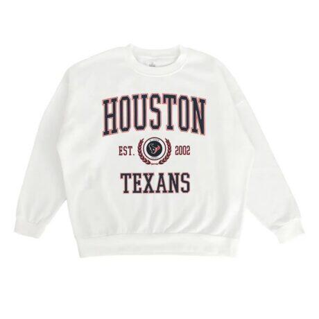 Houston Texans Gameday Couture Women's Timeless Triumph Premium Fleece Pullover Sweatshirt - White - Front View