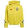 Club America adidas Youth 2025/26 Club Anthem Full-Zip Hoodie Jacket - Yellow - Front View