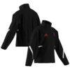 Manchester United adidas Youth 2025/26 Club Anthem Full-Zip Jacket - Black - Front View