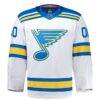 St. Louis Blues Fashion7 Away Authentic Pro Custom Jersey - White - Side View
