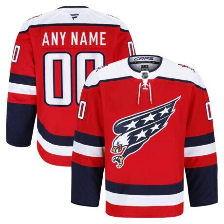 Washington Capitals Fashion7 Alternate Authentic Pro Custom Jersey - Red - Front View