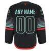 Seattle Kraken Fashion7 Alternate Authentic Pro Custom Jersey - Black - Detail View
