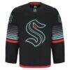 Seattle Kraken Fashion7 Alternate Authentic Pro Custom Jersey - Black - Side View