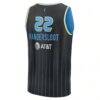 Courtney Vandersloot Chicago Sky Fashion7 Youth Explorer Edition Fast Break Replica Jersey - Black - Detail View