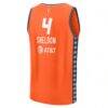 Jacy Sheldon Connecticut Sun Fashion7 Youth Explorer Edition Fast Break Replica Jersey - Orange - Detail View