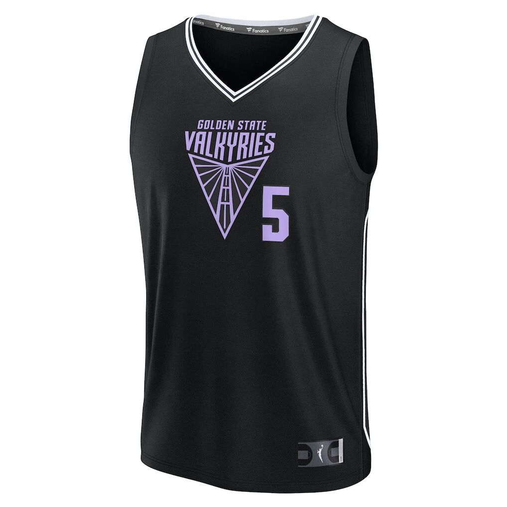 Kayla Thornton Golden State Valkyries Fashion7 Youth Explorer Edition Fast Break Replica Jersey - Eclipse Black