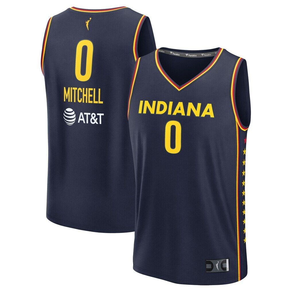 Kelsey Mitchell Indiana Fever Fashion7 Unisex Explorer Edition Fast Break Replica Jersey