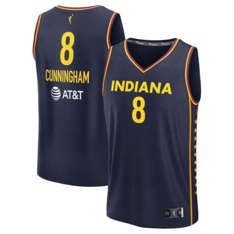 Sophie Cunningham Indiana Fever Fashion7 Youth Explorer Edition Fast Break Replica Jersey - Navy - Front View