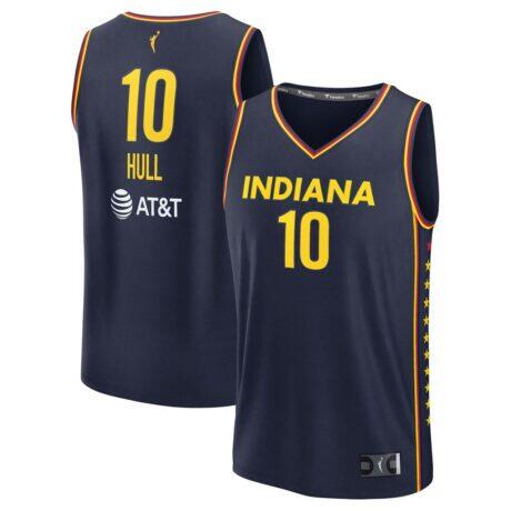Lexie Hull Indiana Fever Fashion7 Unisex Explorer Edition Fast Break Replica Jersey - Navy - Front View