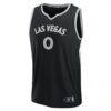 Jackie Young Las Vegas Aces Fashion7 Unisex Explorer Edition Fast Break Replica Jersey - Black - Side View