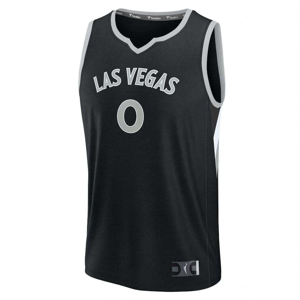 Jackie Young Las Vegas Aces Fashion7 Unisex Explorer Edition Fast Break Replica Jersey
