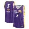 Dearica Hamby Los Angeles Sparks Fashion7 Unisex Explorer Edition Fast Break Replica Jersey - Purple - Front View