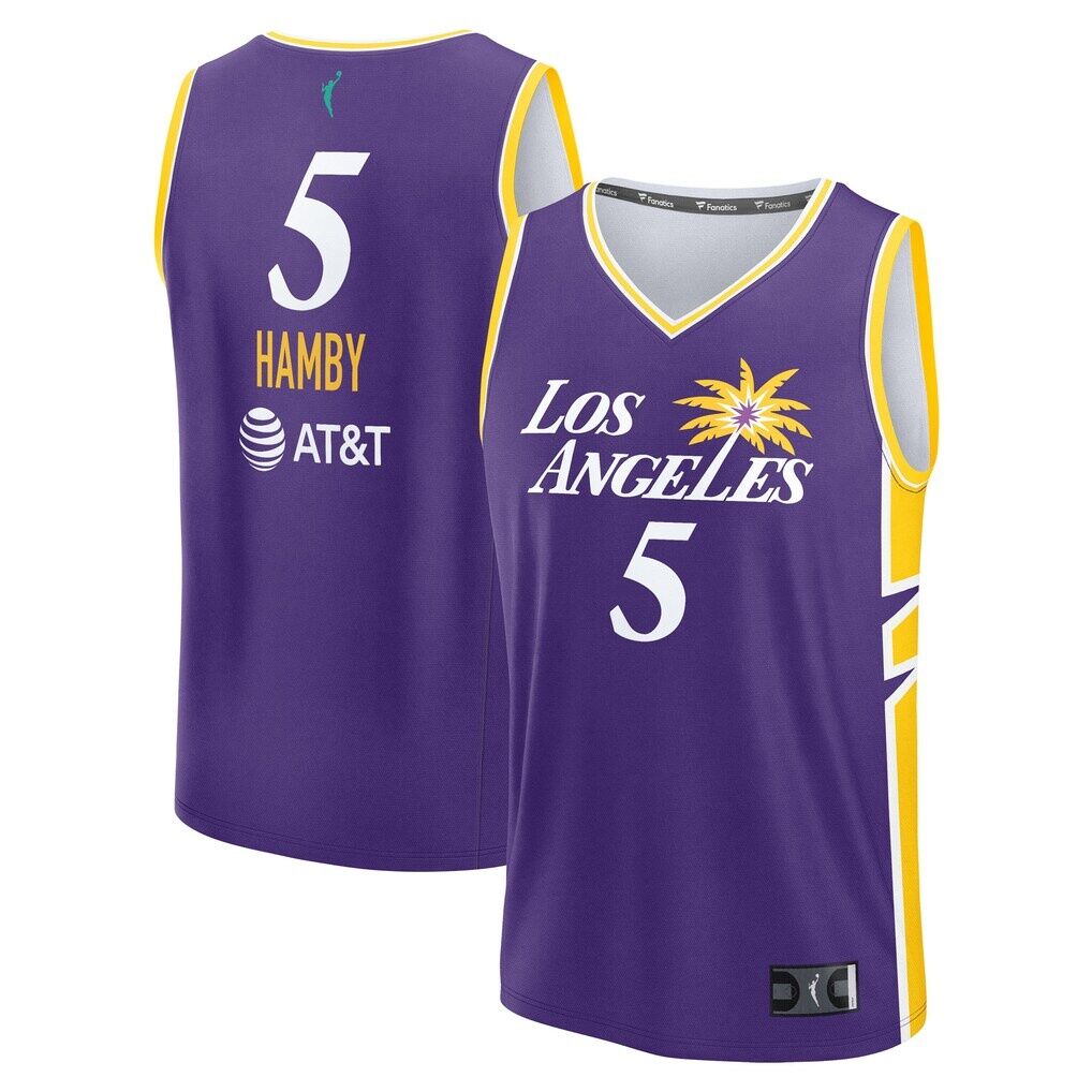 Dearica Hamby Los Angeles Sparks Fashion7 Unisex Explorer Edition Fast Break Replica Jersey