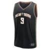 Natasha Cloud New York Liberty Fashion7 Unisex Explorer Edition Fast Break Replica Jersey - Black - Side View