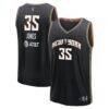 Jonquel Jones New York Liberty Fashion7 Unisex Explorer Edition Fast Break Replica Jersey - Black - Front View