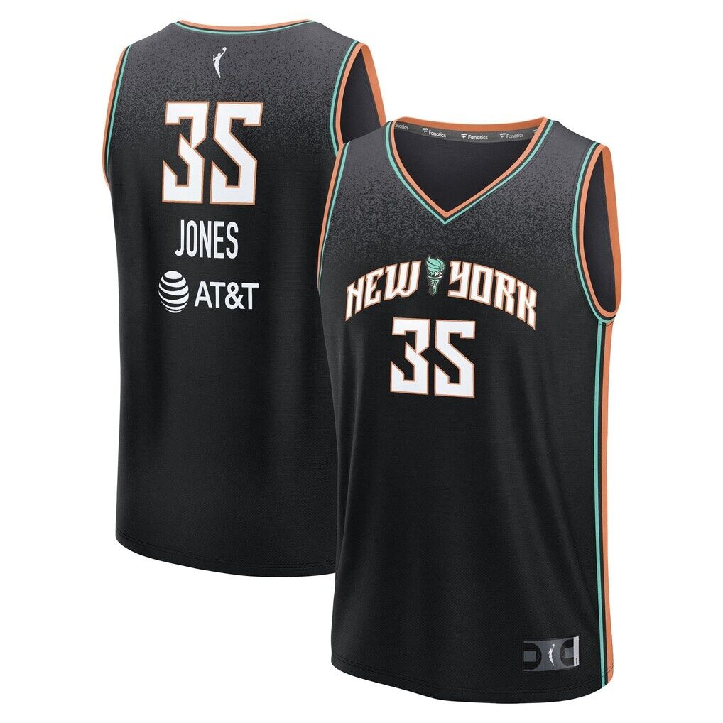 Jonquel Jones New York Liberty Fashion7 Unisex Explorer Edition Fast Break Replica Jersey