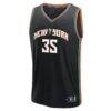 Jonquel Jones New York Liberty Fashion7 Unisex Explorer Edition Fast Break Replica Jersey - Black - Side View