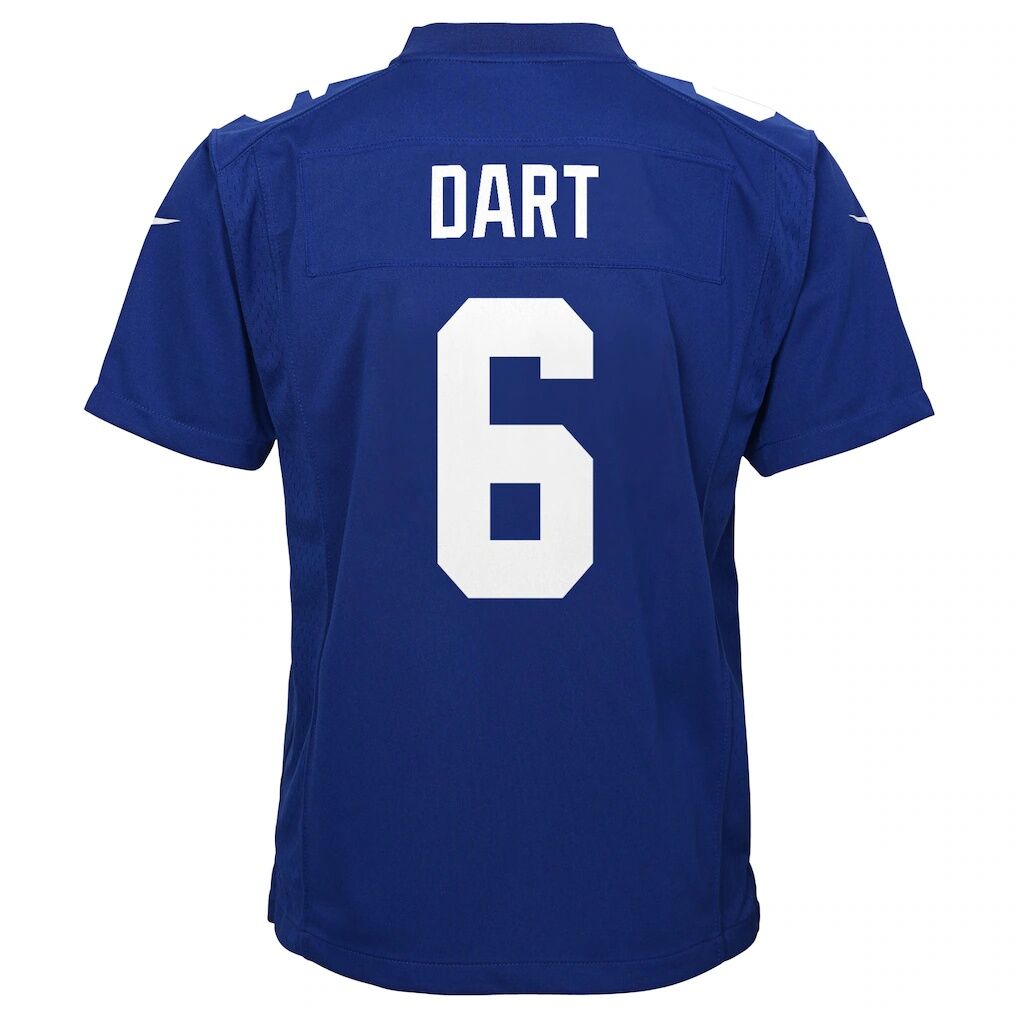 Jaxson Dart New York Giants Nike Youth Team Game Jersey - Royal