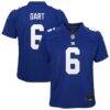 Jaxson Dart New York Giants Nike Youth Team Game Jersey - - Front View