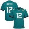Travis Hunter Jacksonville Jaguars Nike Youth Team Game Jersey - Teal - Front View