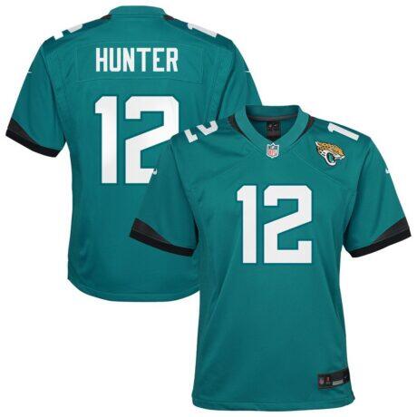 Travis Hunter Jacksonville Jaguars Nike Youth Team Game Jersey - Teal - Front View