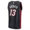 Bam Adebayo Miami Heat Fashion7 Youth Fast Break Replica Player Jersey - Black - - Detail View