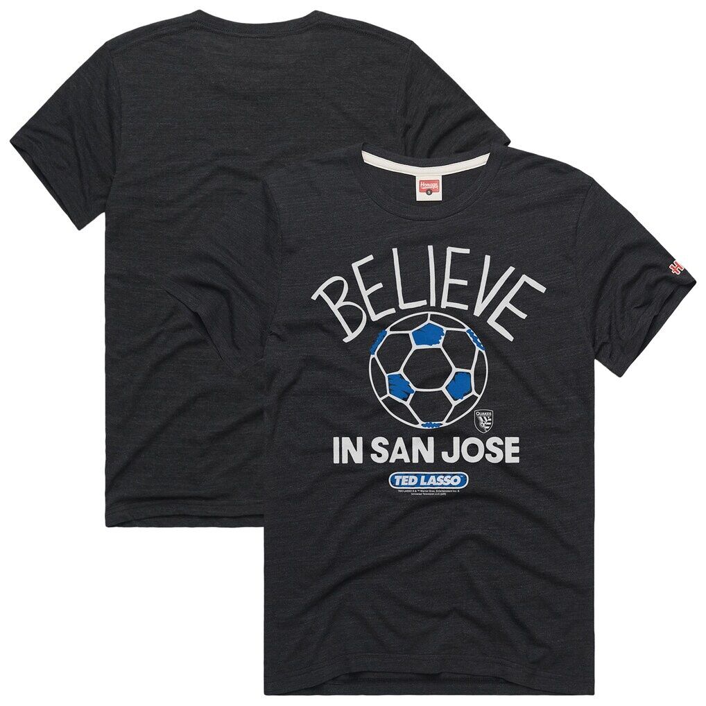 San Jose Earthquakes Homage Unisex MLS x Ted Lasso Believe Graphic Tri-Blend T-Shirt