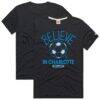 Charlotte FC Homage Unisex MLS x Ted Lasso Believe Graphic Tri-Blend T-Shirt - Charcoal - Front View