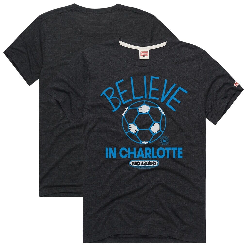 Charlotte FC Homage Unisex MLS x Ted Lasso Believe Graphic Tri-Blend T-Shirt
