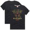 Atlanta United FC Homage Unisex MLS x Ted Lasso Believe Graphic Tri-Blend T-Shirt - Charcoal - Front View