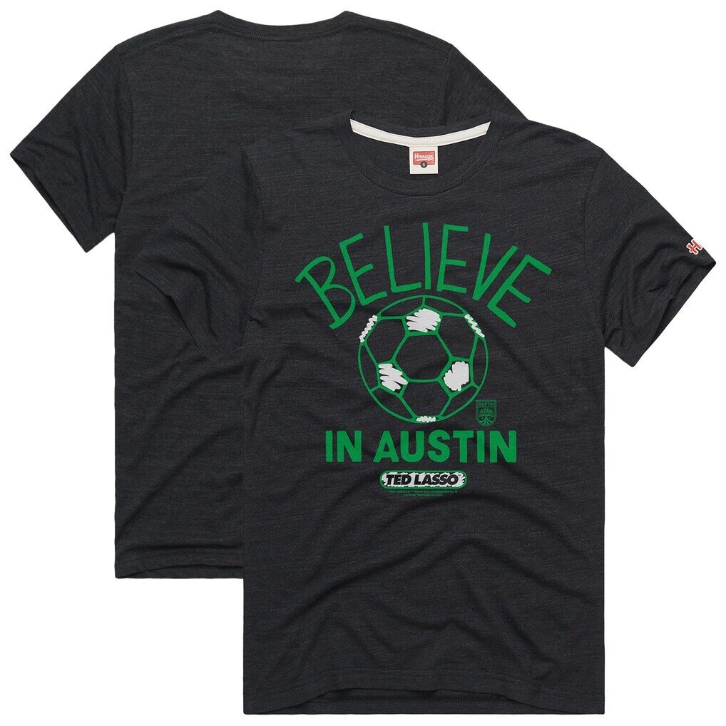Austin FC Homage Unisex MLS x Ted Lasso Believe Graphic Tri-Blend T-Shirt