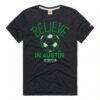 Austin FC Homage Unisex MLS x Ted Lasso Believe Graphic Tri-Blend T-Shirt - Charcoal - Side View