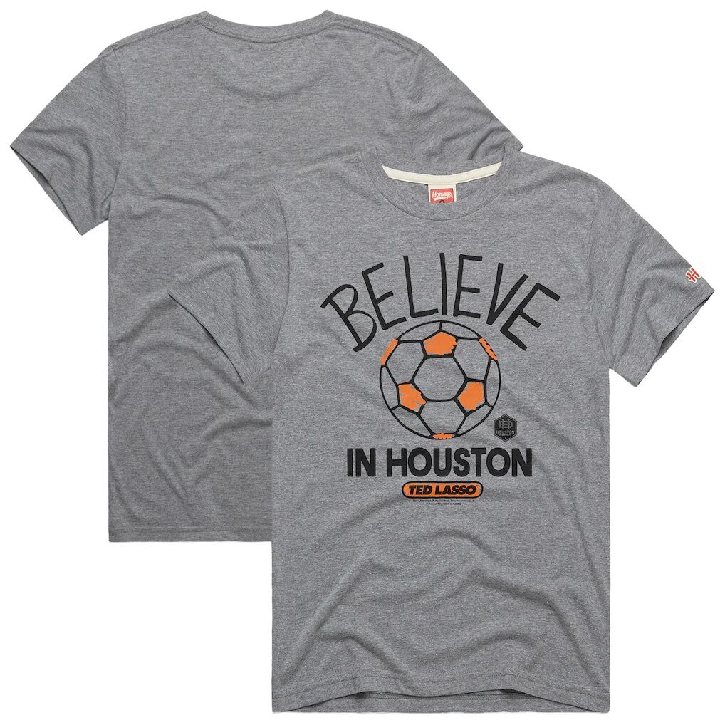Houston Dynamo FC Homage Unisex MLS x Ted Lasso Believe Graphic Tri-Blend T-Shirt